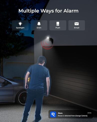 REOLINK 4K Wi-Fi Outdoor Security Camera with 2.4/5GHz Dual-Band Wi-Fi 6, Smart Detection, Spotlight Night Vision, 24/7 Continuous Recording, Two-Way Audio, Siren, Weatherproof, Lumus Pro in Saudi Arabia