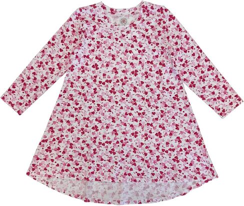 Esme Girl's Crew Neck Long Sleeve Dress Pink XS S M L XL PT in Kuwait