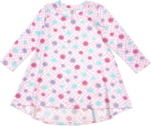 Esme Girl's Crew Neck Long Sleeve Dress Pink XS S M L XL PT in Kuwait