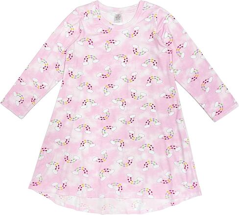 Esme Girl's Crew Neck Long Sleeve Dress Pink XS S M L XL PT in Kuwait