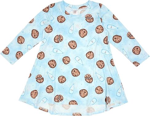 Esme Girl's Crew Neck Long Sleeve Dress Pink XS S M L XL PT in Kuwait