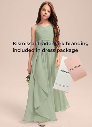 A-Line Chiffon Junior Bridesmaid Dress with Cascading Ruffles in Saudi Arabia