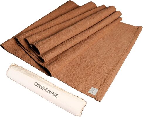 Natural Yoga Mat With Cotton Yoga Mat Bag. Environment Friendly, Non Slip, Non Toxic, Handwoven Cotton with Plant Dyes. Ideal For All Yoga Types, Exercise, Fitness and is Easy To Carry in Saudi Arabia