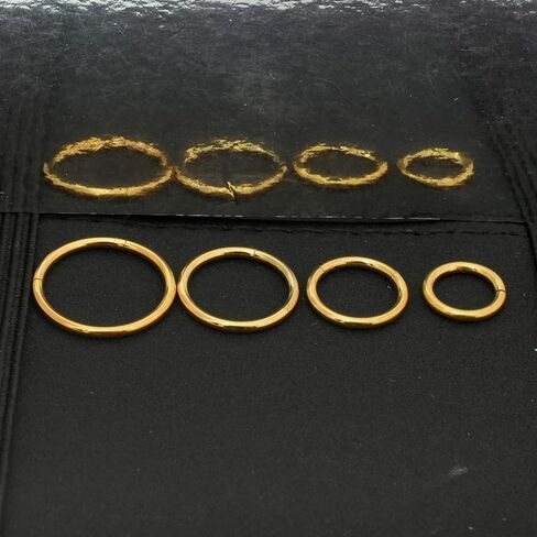 16Gauge（1.2mm） Surgical Stainless Steel earrings for women 6-8-10-12mm| S925 Sterling Silver plated Septum rings Hinged Clicker Segment Nose Rings Helix Cartilage Daith Tragus Hypoallergenic sleeper hoop Earrings Body Piercing jewelry for Women Men earrin in Kuwait