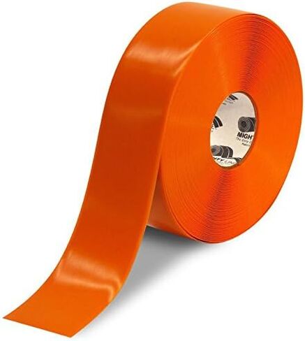 Mighty Line Solid Floor Marking Tape for Safety, Caution, Warning, Heavy-Duty, Peel and Stick Adhesive, Beveled Edge Design, Industrial Quality, 3 inch, 100' Roll, White in Saudi Arabia