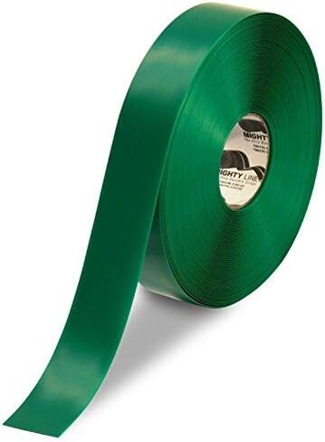 Mighty Line Solid Floor Marking Tape for Safety, Caution, Warning, Heavy-Duty, Peel and Stick Adhesive, Beveled Edge Design, Industrial Quality, 3 inch, 100' Roll, White in Saudi Arabia