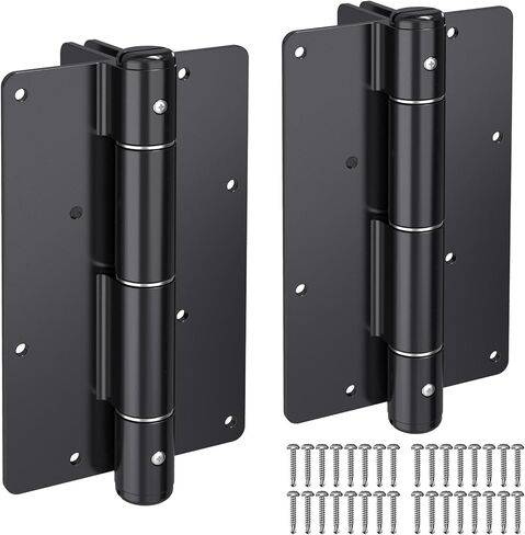 Safety Self Closing Gate Hinges - 90° Right Angle Heavy Duty Gate Hinge, Premium Aluminum Spring Loaded Gate Hinges, Enhanced Stability and Force Resistance for Gates, 30lbs Capacity, 1Pair in Kuwait