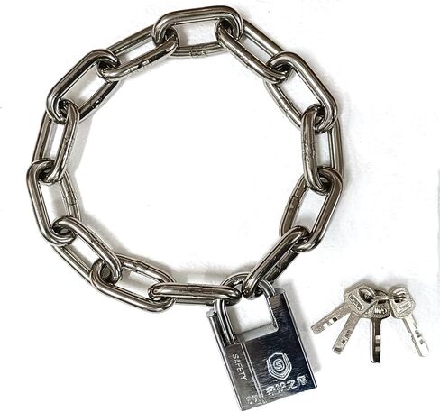 WANLIAN Bike Lock Chain,Motorcycle Chain Lock,uncuttable Chain and Lock,for Motorcycles, Bicycle Chain Lock, Fences, Glass Doors, Safety Chain Locks (6x500mm) in Saudi Arabia