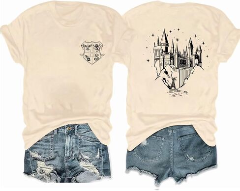 Tewmeu Flourish and Blotts Shirt Book Graphic Tees for Women Magical Wizard Costume Tops in Saudi Arabia