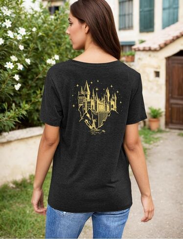 Tewmeu Flourish and Blotts Shirt Book Graphic Tees for Women Magical Wizard Costume Tops in Kuwait