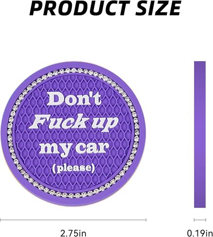 4 PCS Custer Custer Custer ، 2.75 بوصة ، حامل كوب مضاد للانزلاق ، إدراج الوقايات ، Universal Crystal Rhinestone Auto Car Cuc Cup ، إكسسوارات للسيارات الداخلية للنساء الفتيات (الأسود) in Kuwait