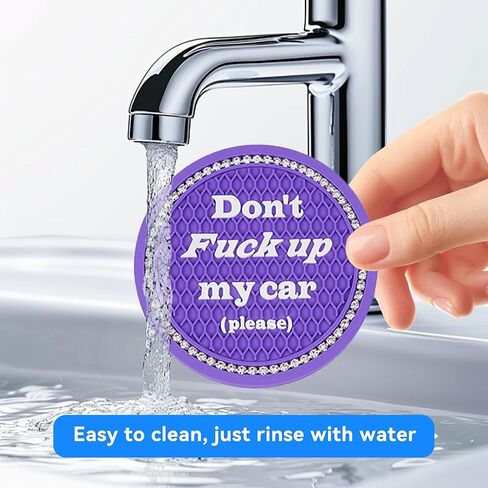 4 PCS Custer Custer Custer ، 2.75 بوصة ، حامل كوب مضاد للانزلاق ، إدراج الوقايات ، Universal Crystal Rhinestone Auto Car Cuc Cup ، إكسسوارات للسيارات الداخلية للنساء الفتيات (الأسود) in Kuwait