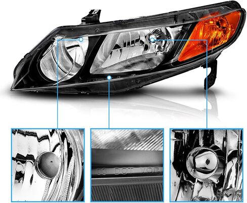 المصابيح الأمامية الهالوجين البديلة amerilite jdm black prespons in Saudi Arabia