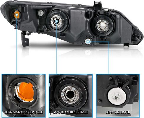المصابيح الأمامية الهالوجين البديلة amerilite jdm black prespons in Saudi Arabia