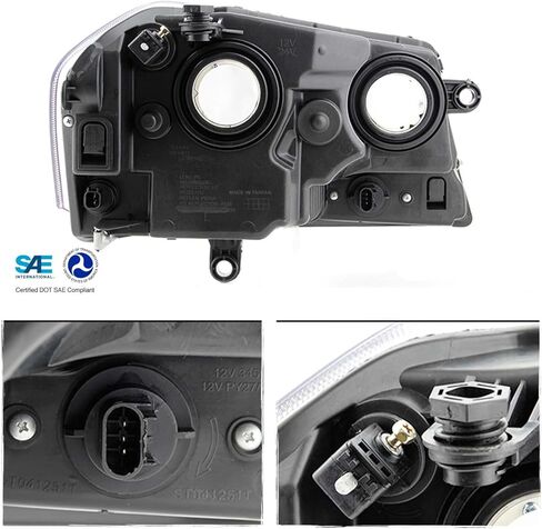 AKKON - For Dodge Avenger OE Replacement Chrome Bezel Headlights Driver/Passenger Head Lamps Pair New in Kuwait