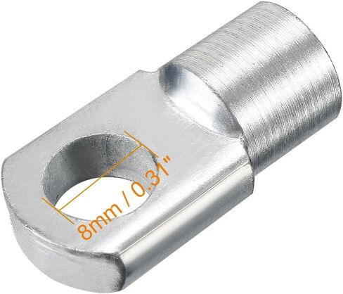 Uxcell Gas Spring End Fitting M8 Female Thread 8mm Hole Dia A3 Steel Silver Tone 2pcs in Kuwait