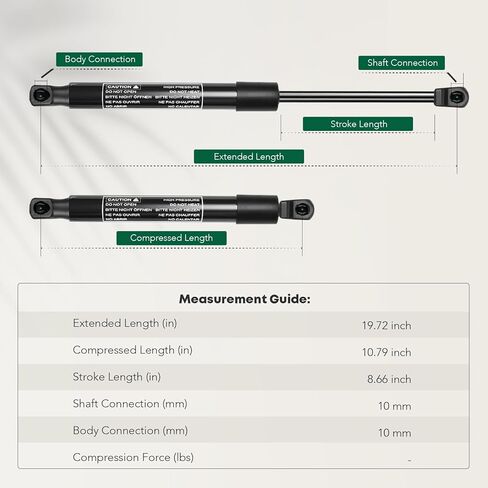 YHTAUTO Rear Hatch Gas Struts Shocks Replacement for Toyota 2010-2015 Prius, 2012-2015 Prius Plug-in, Hatchback, Set of 2 Lift Supports, Replace# 68960OW532 in Saudi Arabia