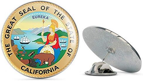 ختم كبير من ولاية كاليفورنيا (Logo Cali Ca City) Metal 0.75 "Tabel Hat Pin Tie Tack Pinback in Saudi Arabia