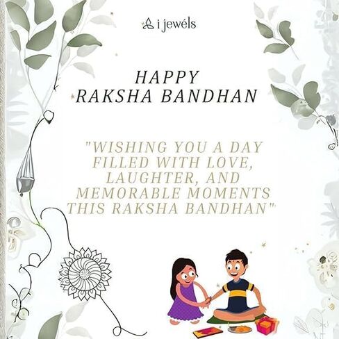 أنا جودوال كاريكاتير أطفال راخي مع بطاقة Roli Chawal & Rakshabandhan لـ Bro/Brother/Bhai in Saudi Arabia
