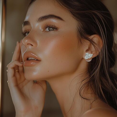 Moonlit Serenade Swan Stud Earrings for Women, Trendy Double-Sided Swan & Grey Crystal Big Pearl Studs, Hypoallergenic Sterling Silver Earring Posts, Statement Pearl Jewelry, Cute Unique Jewelry Gift in Saudi Arabia