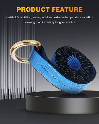 OCPTY 4 x Lasso Straps Wrecker Car Hauler Truck Tow Dolly Tire Wheel Tie Down Strap Blue (2in. X 8ft.) in Saudi Arabia