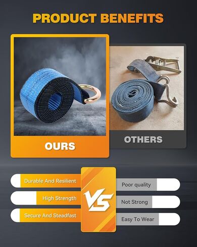 OCPTY 4 x Lasso Straps Wrecker Car Hauler Truck Tow Dolly Tire Wheel Tie Down Strap Blue (2in. X 8ft.) in Saudi Arabia