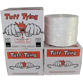 SGT KNOTS Tuff Tying Twine - Polypropylene, UV, Moisture and Chemical Protection Twine for Commercial Bundling, Packaging (3 ply - 2800ft, White) in Saudi Arabia