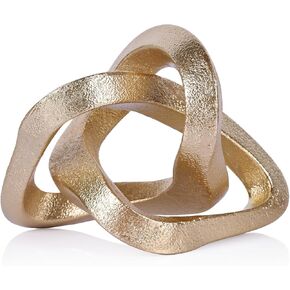 DOVDOV Orange Infinity Knot Decorative Sculpture, Orange dividers Decorative Aesthetics, Room Living Room tv Cabinet Office Cabinet Coffee Table Above Decorative Ornament Irregular Knot Decor. in Kuwait