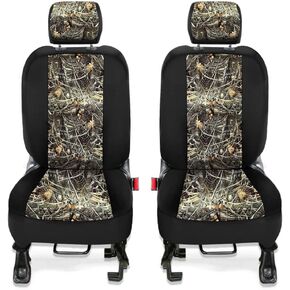 CarsCover Custom Fit 2011-2018 Jeep Wrangler Unlimited 4dr JK Wetsuit Neoprene Car SUV Wagon Front Seat Covers Camo and Black Sides Driver & Passenger Real Maple Forest Tree Leaf Camouflage Cover in Saudi Arabia