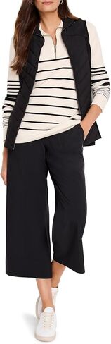 NIC+ZOE Women's Easy Stripe Half Zip Sweater in Saudi Arabia