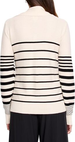 NIC+ZOE Women's Easy Stripe Half Zip Sweater in Saudi Arabia