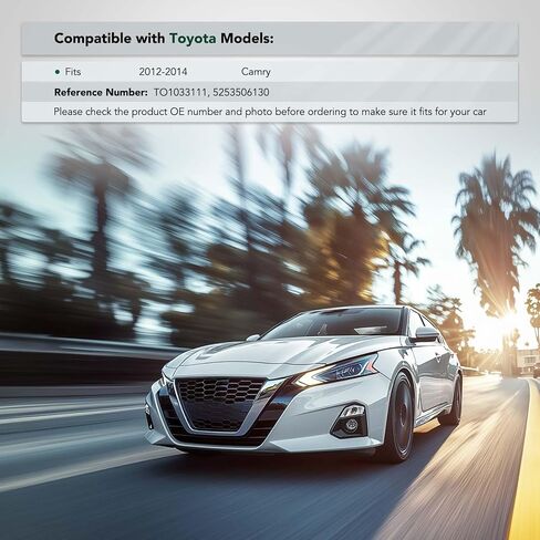 Yhtauto الأمامي الأمامي يمين الراكب على جانب الوفير الغطاء التجنيب متوافق مع تويوتا كامري 2012 2013 ، قوس الوفير in Saudi Arabia
