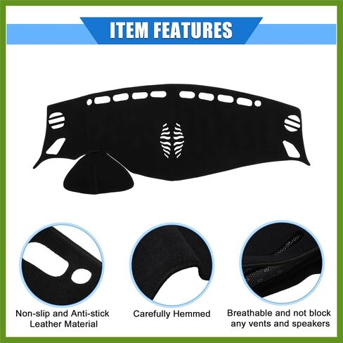 Car Dashboard Cover Compatible for Nissan Murano 2015-2019, Protective Polyester Black Center Console Interior Trim Dash Cover Mat Pad Vehicle Components in Saudi Arabia