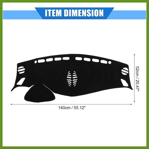 Car Dashboard Cover Compatible for Nissan Murano 2015-2019, Protective Polyester Black Center Console Interior Trim Dash Cover Mat Pad Vehicle Components in Saudi Arabia
