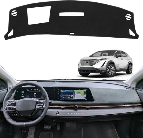 غلاف Dash Dash Non-slip Cover Cover Cover Cover Custom Cender Center Cover Cover Sunshield Protector Pad متوافق مع Nissan Ariya 2023 2024 2025 PAD (（with HUD）) in Kuwait
