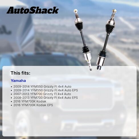 AutoShack Front Right or Left CV Axle Shaft Assembly Replacement for Yamaha 2009-2014 YFM550 Grizzly FI 4x4 Auto 2016 YFM700K Kodial Driver or Passenger Side ADSKYAM8018 in Saudi Arabia