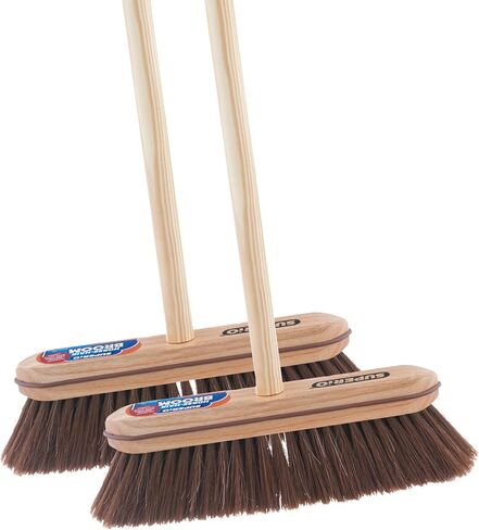 Superio Kitchen Broom - USA Wood Handle, Fine Premium Blue Bristles - Heavy Duty Household Broom - Easy Swiping Dust and Wisp, Home, Kitchen, Lobby, Floors and Corners. in Saudi Arabia