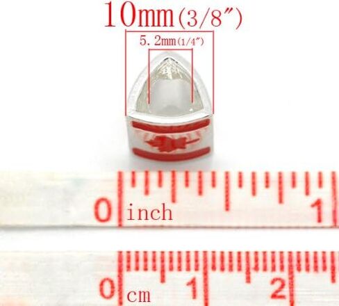 Sexy Sparkles Enamel Triangle Canada Flag Charm Spacer Bead for European Snake Chain Charm Bracelet in Saudi Arabia