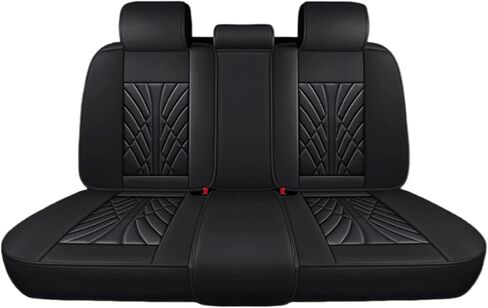 Breathable Nappa Leather Car Seat Covers Universal Fit for Sedan SUV Auto Vehicle Seat Protector Cushions (Full Set 5 Seats,Black) in Kuwait