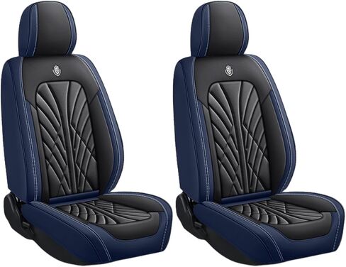 Breathable Nappa Leather Car Seat Covers Universal Fit for Sedan SUV Auto Vehicle Seat Protector Cushions (Full Set 5 Seats,Black) in Kuwait