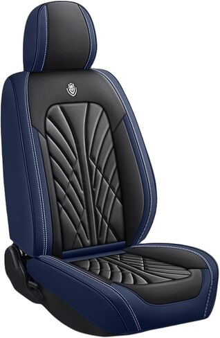 Breathable Nappa Leather Car Seat Covers Universal Fit for Sedan SUV Auto Vehicle Seat Protector Cushions (Full Set 5 Seats,Black) in Kuwait