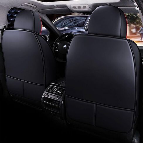 Car Seat Covers for Honda Civic Accord CRV HRV Pilot 2005-2025,Premium Leather Waterproof Easy Install (5 Pieces with Pillows, Black) in Saudi Arabia