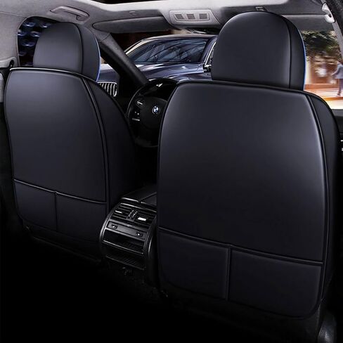 Car Seat Covers for Honda Civic Accord CRV HRV Pilot 2005-2025,Premium Leather Waterproof Easy Install (5 Pieces with Pillows, Black) in Saudi Arabia