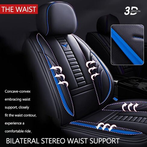 Car Seat Covers for Honda Civic Accord CRV HRV Pilot 2005-2025,Premium Leather Waterproof Easy Install (5 Pieces with Pillows, Black) in Saudi Arabia
