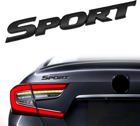 1PCS 3D Sport Sticker ، STRUNK SIDE FENDER الخلفية الخلفية للسيارة التزيين الخارجي الملحقات ، ملصقات شارة السيارات المعدنية ثلاثية الأبعاد ، لجميع سيارات شاحنة السيارات سيارات الدفع الرباعي (أسود) in Saudi Arabia
