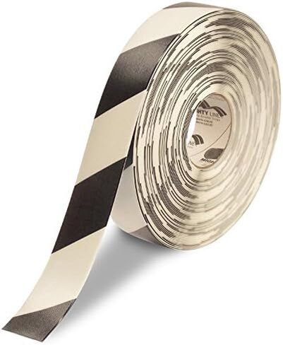 Mighty Line Diagonal Floor Tape 3 inch Yellow/Black 100' Roll in Saudi Arabia