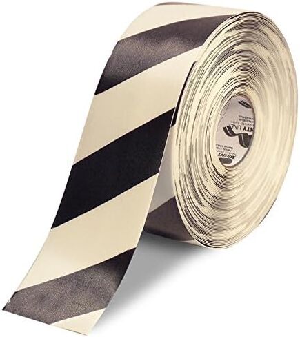 Mighty Line Diagonal Floor Tape 3 inch Yellow/Black 100' Roll in Saudi Arabia