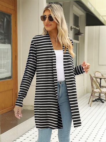 Hount Women's Lightweight Open Front Cardigans غير رسمية طويلة الأكمام من كارديجان مع جيوب in Kuwait