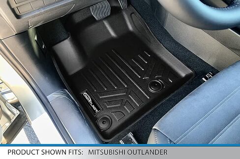 Smartliner مخصص Fit Floor Mats 3 صفوف وبطانة شحن خلف مجموعة الصف الثاني متوافق مع 2022-2025 Mitsubishi Outlander in Kuwait