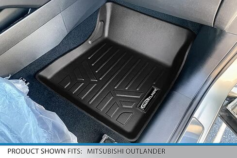 Smartliner مخصص Fit Floor Mats 3 صفوف وبطانة شحن خلف مجموعة الصف الثاني متوافق مع 2022-2025 Mitsubishi Outlander in Kuwait